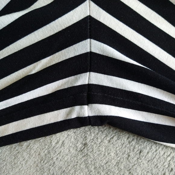 Lauren Ralph Lauren White Black Vertical Stripe Pull On Wide Leg Pants Modern - Picture 9 of 9